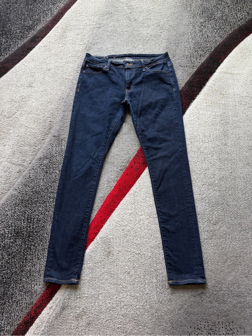 Denim & Supply Ralph Lauren Afton Wash Dark Blue Low Rise Skinny Jeans